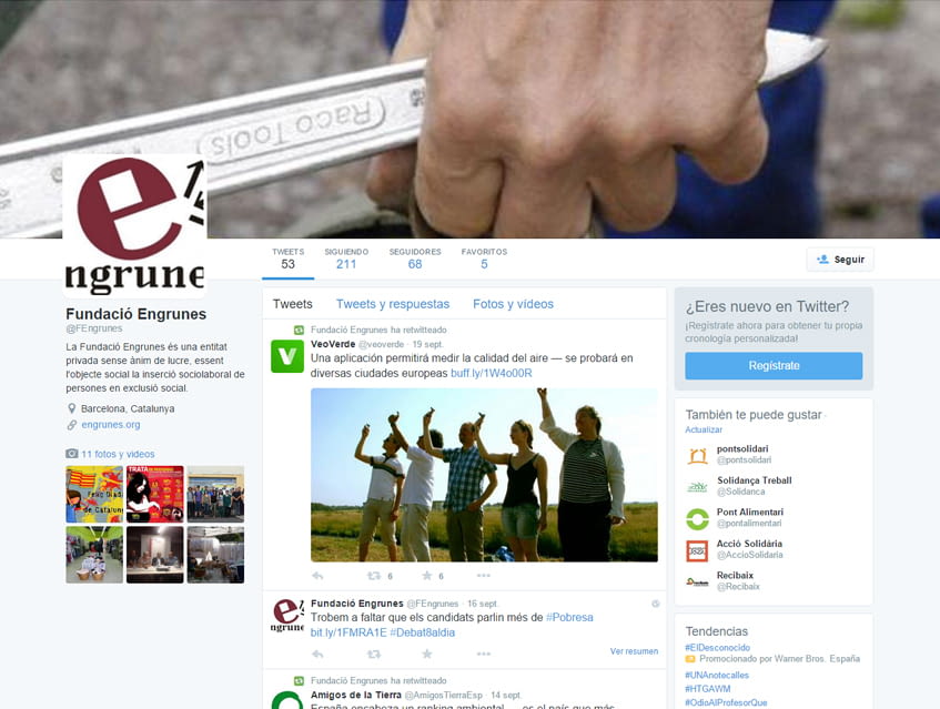 Engrunes ya está en Twitter